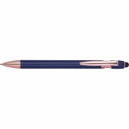 Długopis aluminiowy z recyklingu żelowy touch pen BELO HORIZONTE - granatowy
