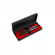 Zestaw piśmienny długopis i pióro wieczne ODETTE Pierre Cardin - czarny