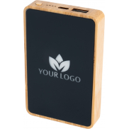 Power bank z podświetlanym logo 5000 mAh - beżowy