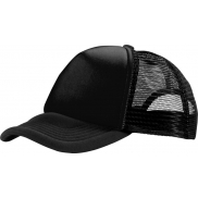 Czapka 5-panelowa Trucker 100 g/m², czarny
