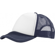 Czapka 5-panelowa Trucker 100 g/m², niebieski, biały