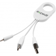 Kabel do ładowania 3w1 Troop, biały