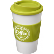Kubek termiczny z serii Americano® o pojemności 350 ml z uchwytem, biały, zielony