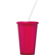 Kubek Stadium z podwójną ścianką o pojemności 350 ml, różowy