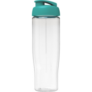 Bidon H2O Tempo® o pojemności 700 ml z wieczkiem zaciskowym, biały, niebieski