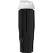 Bidon H2O Tempo® o pojemności 700 ml z wieczkiem zaciskowym, czarny, biały