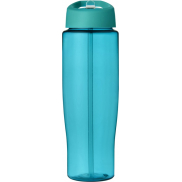 Bidon H2O Tempo® o pojemności 700 ml z wieczkiem z słomką, niebieski