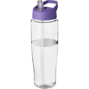 Bidon H2O Tempo® o pojemności 700 ml z wieczkiem z słomką, biały, fioletowy