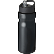 Bidon H2O Base® o pojemności 650 ml z wieczkiem z słomką, czarny