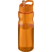 Bidon H2O Base® o pojemności 650 ml z wieczkiem z słomką, pomarańczowy