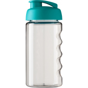 Bidon H2O Bop® o pojemności 500 ml z wieczkiem zaciskowym, biały, niebieski