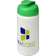 Bidon Baseline® Plus o pojemności 500 ml z wieczkiem zaciskowym, biały, zielony