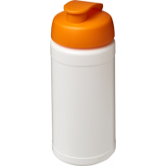 Bidon Baseline® Plus o pojemności 500 ml z wieczkiem zaciskowym, biały, pomarańczowy