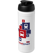 Bidon Baseline® Plus o pojemności 750 ml z wieczkiem zaciskowym, biały, czarny