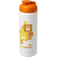 Bidon Baseline® Plus o pojemności 750 ml z wieczkiem zaciskowym, biały, pomarańczowy
