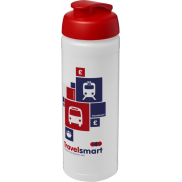 Bidon Baseline® Plus o pojemności 750 ml z wieczkiem zaciskowym, biały, czerwony