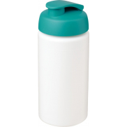 Bidon Baseline® Plus o pojemności 500 ml z wieczkiem zaciskowym i uchwytem, biały, niebieski