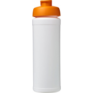 Bidon Baseline® Plus o pojemności 750 ml z wieczkiem zaciskowym i uchwytem, biały, pomarańczowy