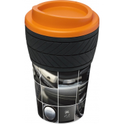 Kubek termiczny z serii Brite-Americano® tyre o pojemności 350 ml, pomarańczowy