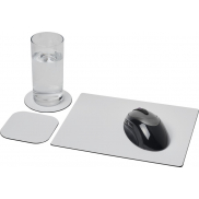 Podkładka pod mysz Brite-Mat® w zestawie z podkładkami pod kubek combo 1, czarny