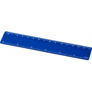 Linijka Renzo o długości 15 cm wykonana z tworzywa sztucznego, niebieski