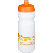 Bidon Baseline® Plus o pojemności 650 ml, biały, pomarańczowy