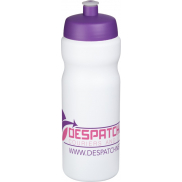 Bidon Baseline® Plus o pojemności 650 ml, biały, fioletowy