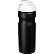 Bidon Baseline® Plus o pojemności 650 ml z otwieranym wieczkiem, czarny, biały