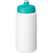 Bidon Baseline® Plus o pojemności 500 ml ze sportowym wieczkiem i uchwytem, biały, niebieski