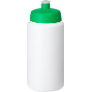 Bidon Baseline® Plus o pojemności 500 ml ze sportowym wieczkiem i uchwytem, biały, zielony