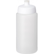 Bidon Baseline® Plus o pojemności 500 ml ze sportowym wieczkiem i uchwytem, biały