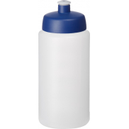 Bidon Baseline® Plus o pojemności 500 ml ze sportowym wieczkiem i uchwytem, biały, niebieski