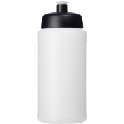 Bidon Baseline® Plus o pojemności 500 ml z wieczkiem sportowym, biały, czarny