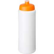 Bidon Baseline® Plus o pojemności 750 ml ze sportowym wieczkiem i uchwytem, biały, pomarańczowy