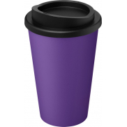 Kubek termiczny americano® o pojemności 350 ml z materiałów pochodzących z recyklingu, fioletowy, czarny