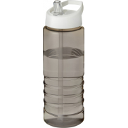 Bidon H2O Treble o pojemności 750 ml z wieczkiem z dzióbkiem, szary, biały