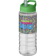 Bidon H2O Treble o pojemności 750 ml z wieczkiem z dzióbkiem, biały, zielony
