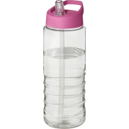 Bidon H2O Treble o pojemności 750 ml z wieczkiem z dzióbkiem, biały, różowy