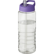 Bidon H2O Treble o pojemności 750 ml z wieczkiem z dzióbkiem, biały, fioletowy