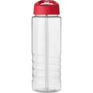 Bidon H2O Treble o pojemności 750 ml z wieczkiem z dzióbkiem, biały, czerwony