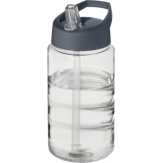 Bidon H2O Bop o pojemności 500 ml z wieczkiem z dzióbkiem, biały, szary