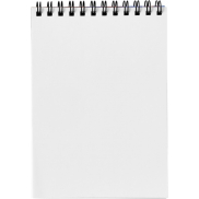 Notatnik Desk-Mate® w formacie A6 z przedziałką, 50 stron, biały, czarny