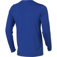 Męski T-shirt organiczny Ponoka z długim rękawem, xl, niebieski