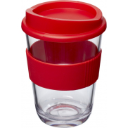 Kubek Americano® Cortado o pojemności 300 ml z uchwytem, czerwony