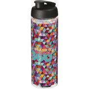 Bidon H2O Vibe o pojemności 850 ml z otwieranym wieczkiem, biały, czarny