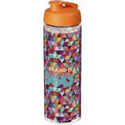 Bidon H2O Vibe o pojemności 850 ml z otwieranym wieczkiem, biały, pomarańczowy