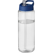 Bidon H2O Vibe o pojemności 850 ml z wieczkiem z dzióbkiem, biały, niebieski