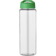 Bidon H2O Vibe o pojemności 850 ml z wieczkiem z dzióbkiem, biały, zielony