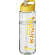 Bidon H2O Vibe o pojemności 850 ml z wieczkiem z dzióbkiem, biały, żółty
