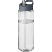 Bidon H2O Vibe o pojemności 850 ml z wieczkiem z dzióbkiem, biały, szary